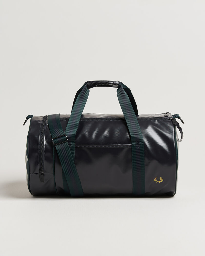 Fred Perry Classic Barrel Bag Navy/Grassroots Green – Verde