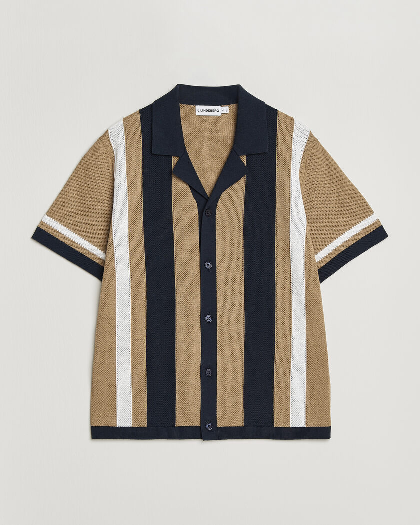 J.Lindeberg Remus Knitted Resort Shirt Kelp – Multicolor