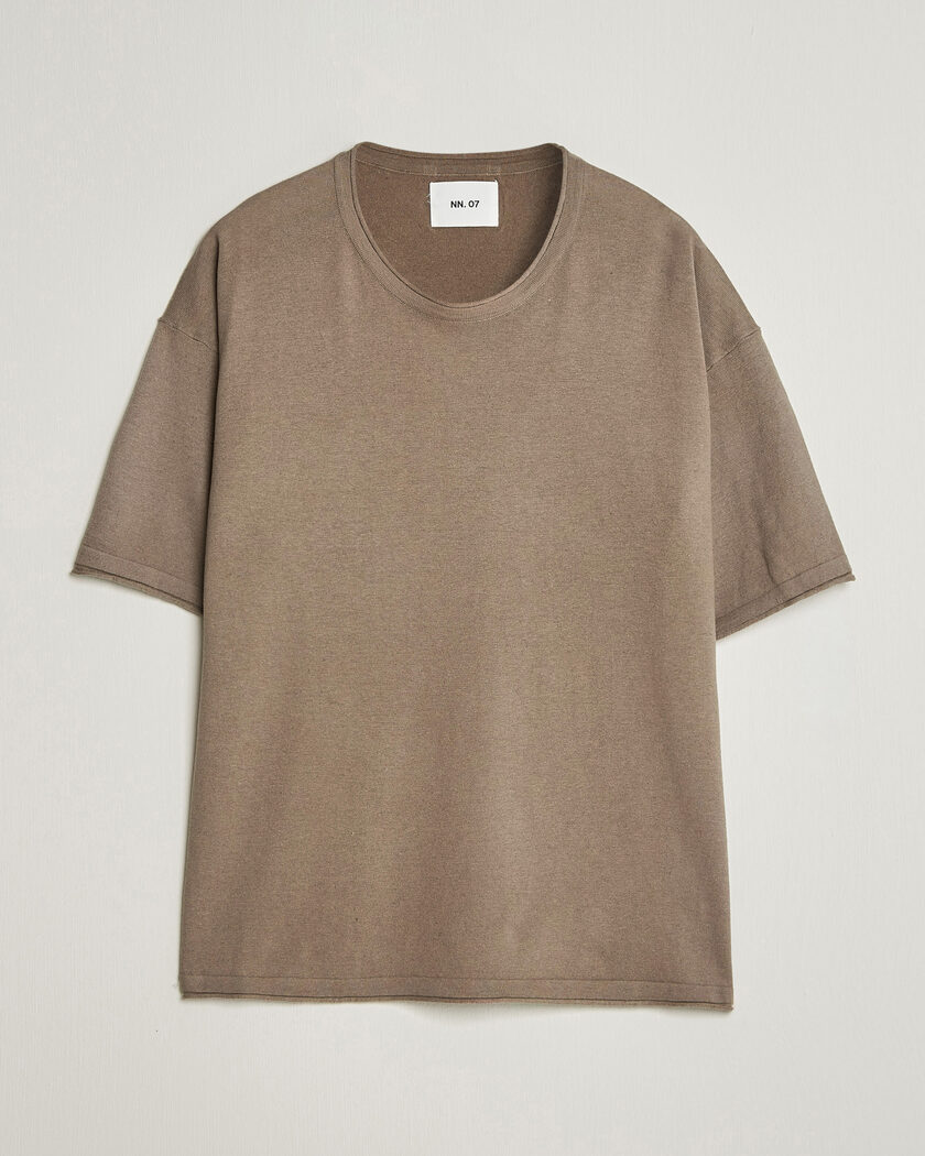 NN07 Ryan Cotton/Linen T-Shirt Clay Mirage – Marrón