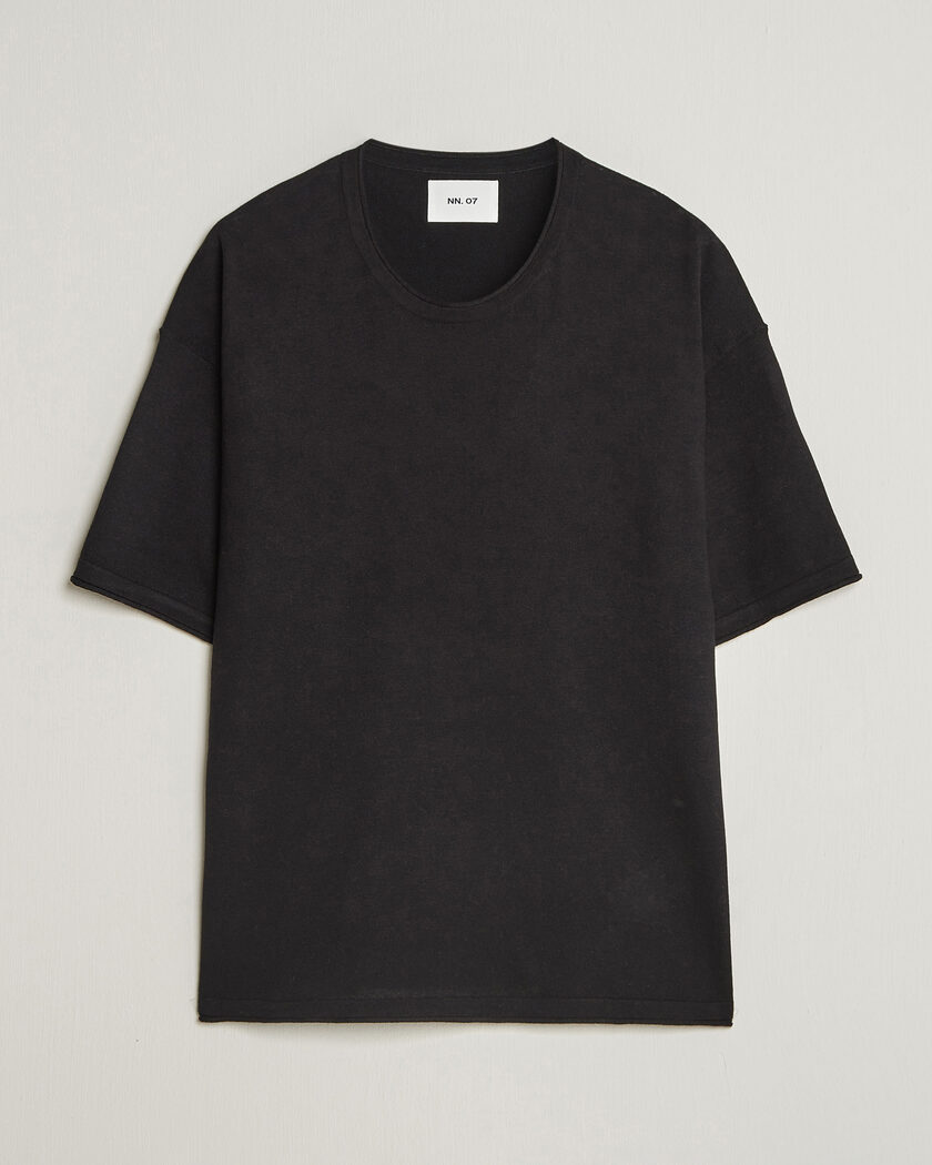 NN07 Ryan Cotton/Linen T-Shirt Black – Negro