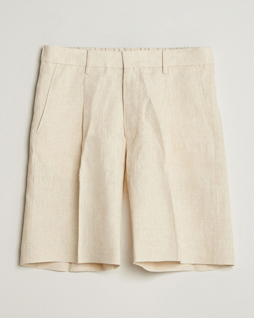 NN07 Kay Relaxed Fit Linen Drawstring Shorts Oat W30 - Tamaño: W30 - Color: Beige