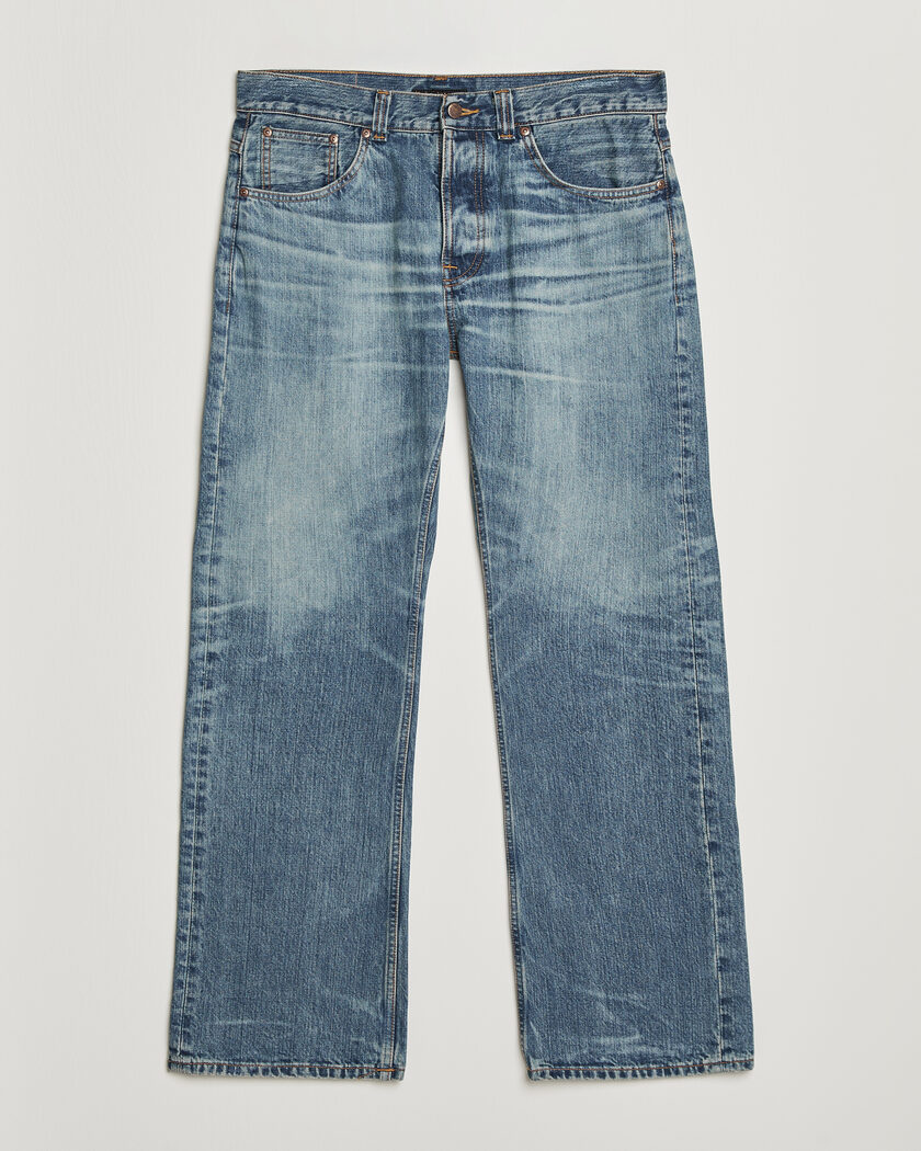 Nudie Jeans Regular Alf Jeans Silver Tracks – Azul