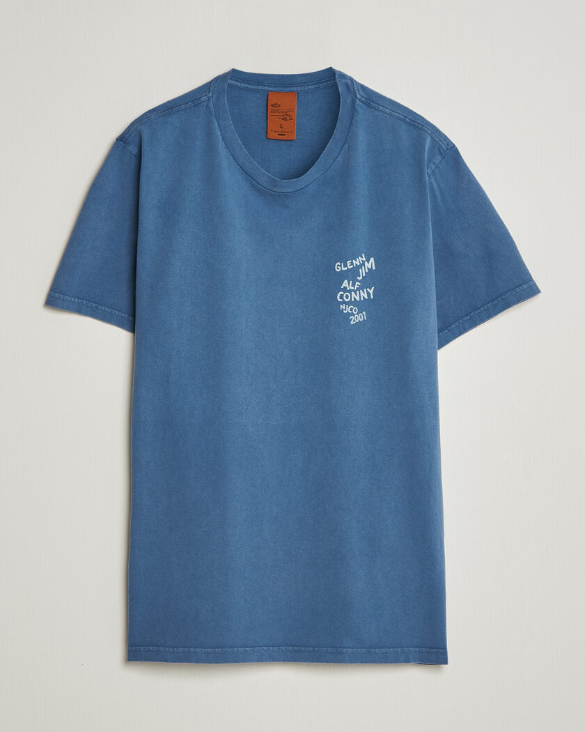 Nudie Jeans Roy OG Line-Up T-Shirt French Blue – Azul