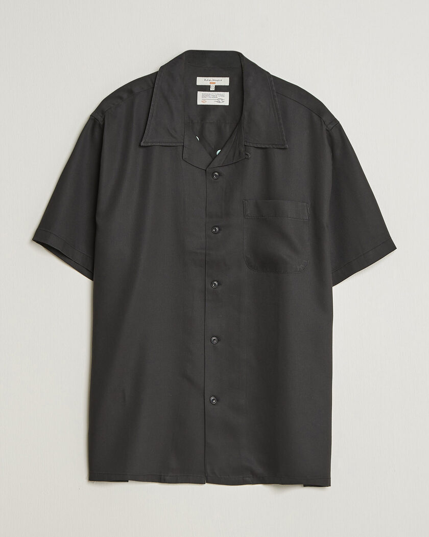 Nudie Jeans Arthur Bowling Shirt Saftey Pi Black – Negro