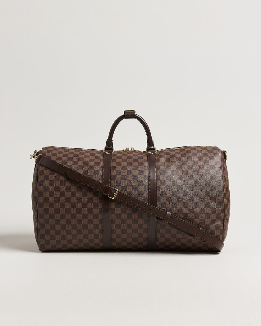 Louis Vuitton Pre-Owned Keepall 55 Bandouliére Damier Ebene – Marrón