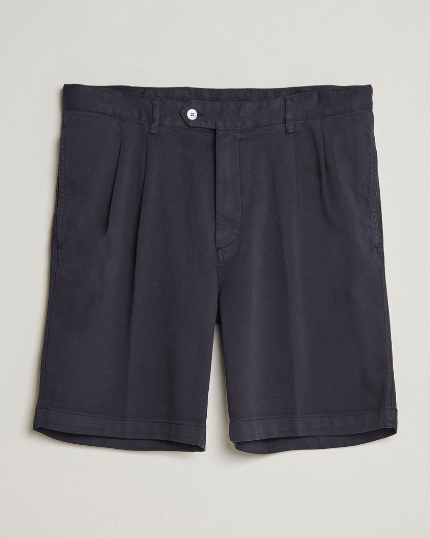 Oscar Jacobson Tanker Pleat Shorts Navy – Azul