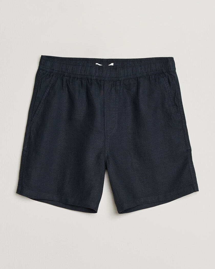 Samsøe Samsøe Jabari Linen Drawstring Shorts Salute Navy – Azul