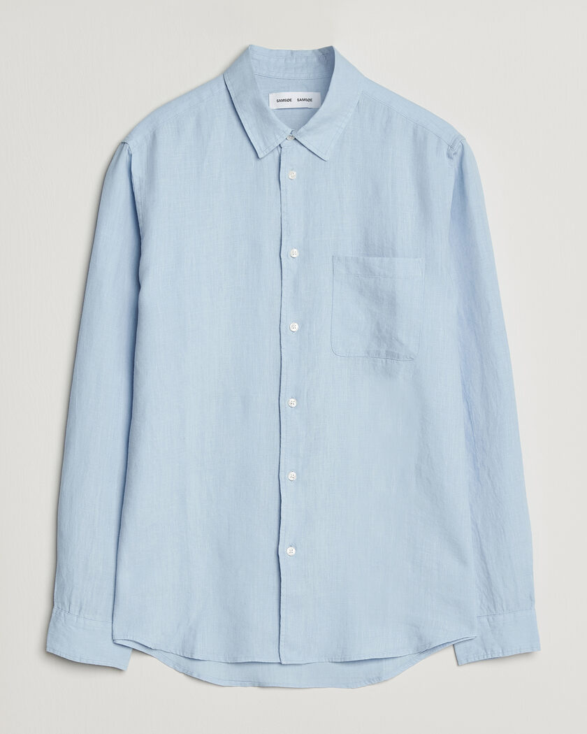 Samsøe Samsøe Liam Linen Shirt Windsurfer – Azul