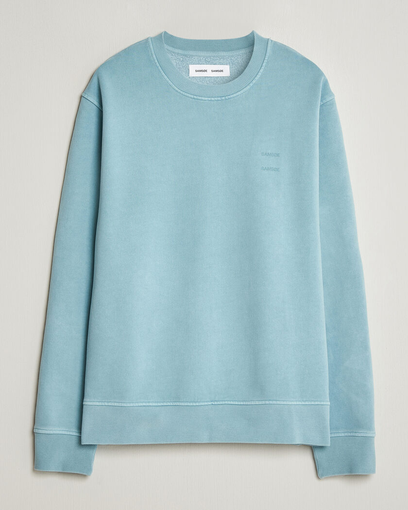 Samsøe Samsøe Joel Organic Washed Cotton Sweatshirt Tourmaline – Azul