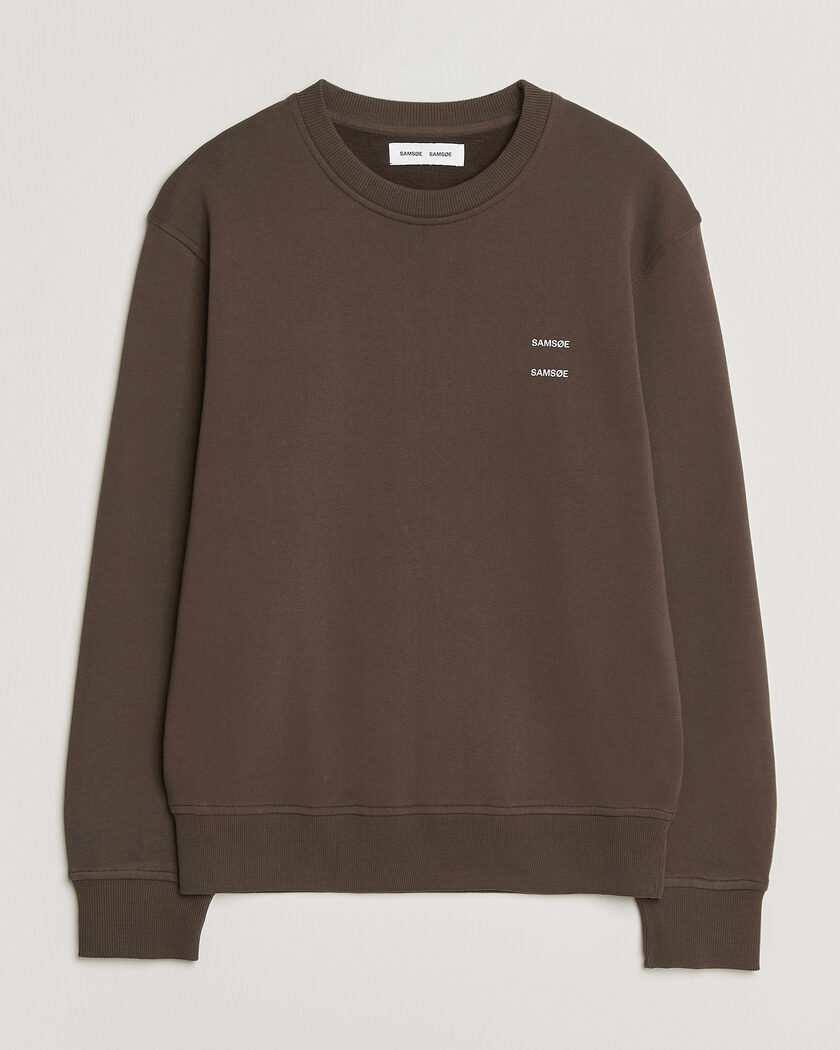 Samsøe Samsøe Joel Organic Cotton Sweatshirt Turkish Coffee – Marrón