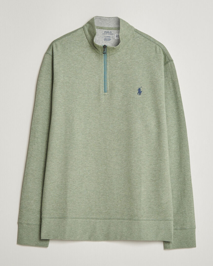 Polo Ralph Lauren Double Knit Half Zip Greenery Heather – Verde