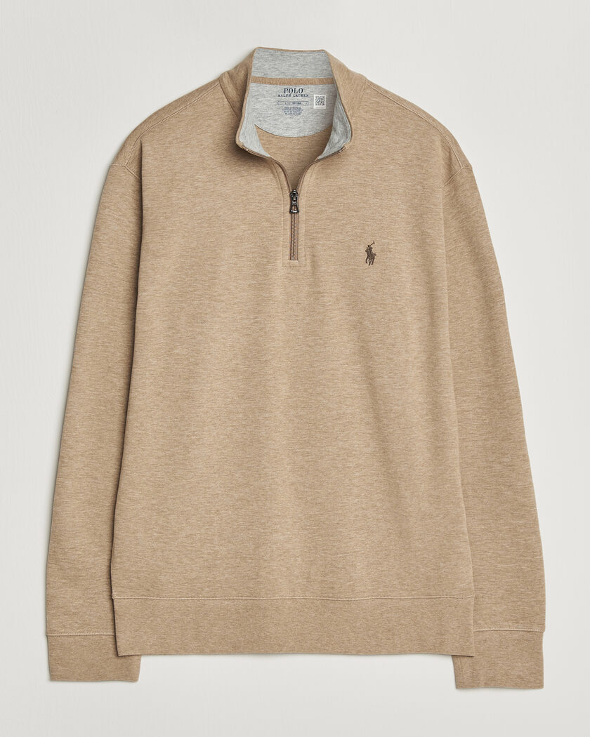Polo Ralph Lauren Double Knit Half Zip Warm Brown – Marrón