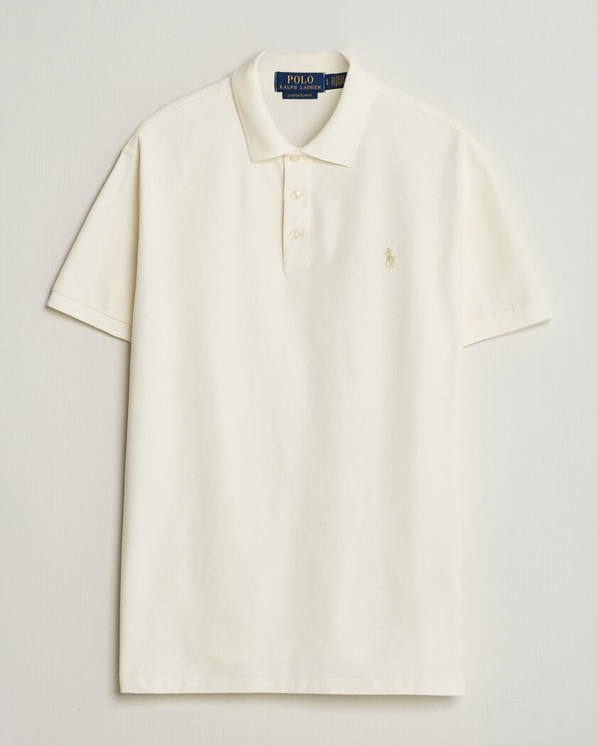 Polo Ralph Lauren Honeycomb Texture Polo Pale Cream – Blanco