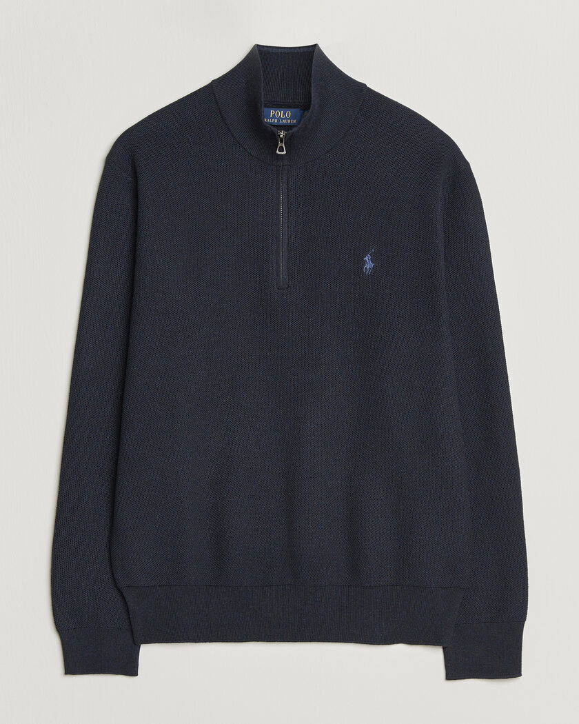 Polo Ralph Lauren Textured Half-Zip Navy Heather – Azul