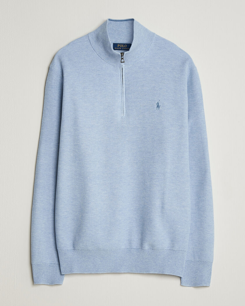 Polo Ralph Lauren Textured Half-Zip Blue Hyacinth Heather – Azul