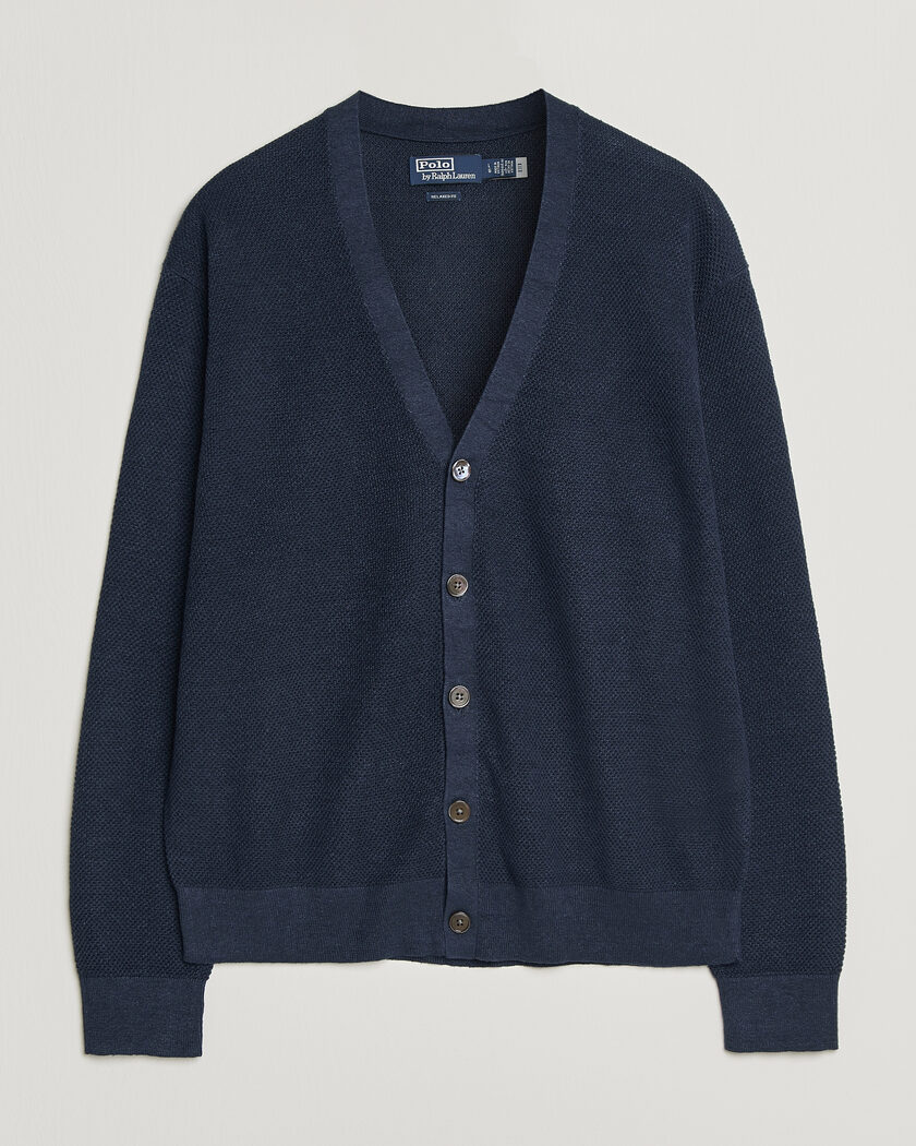 Polo Ralph Lauren Linen Cardigan Newport Navy – Azul