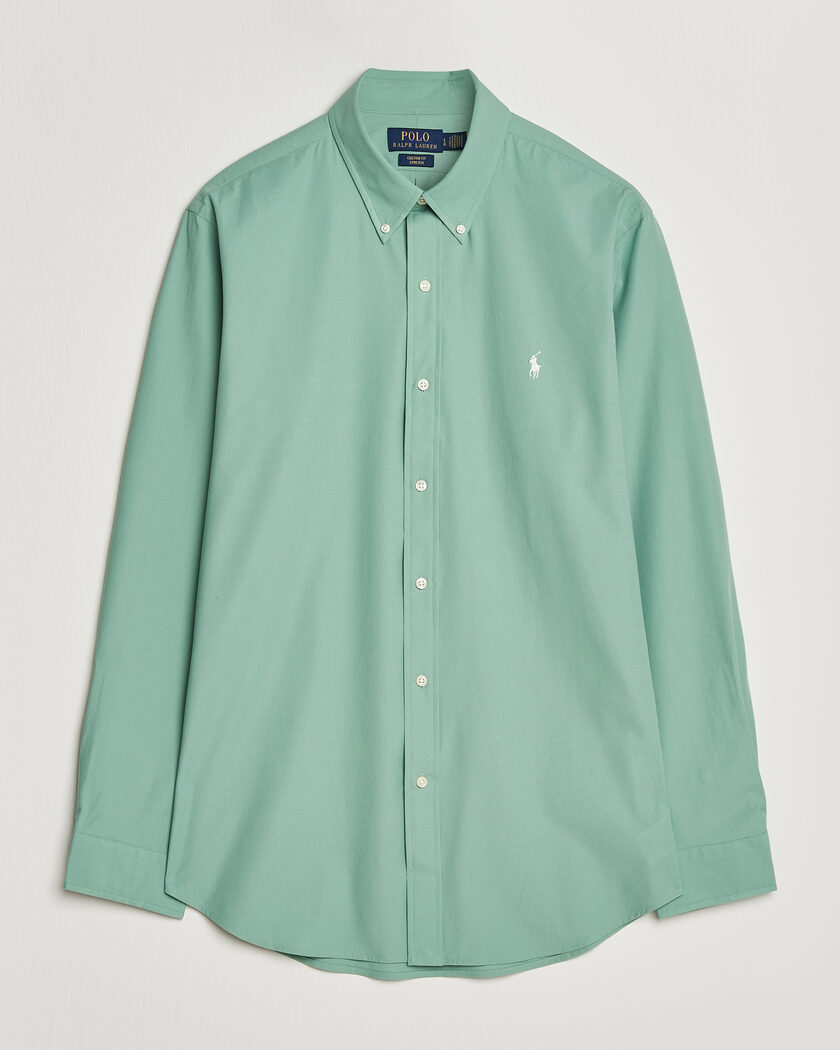 Polo Ralph Lauren Custom Fit Poplin Shirt Faded Mint – Verde