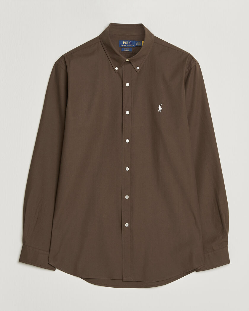 Polo Ralph Lauren Custom Fit Poplin Shirt Nutmeg Brown – Marrón