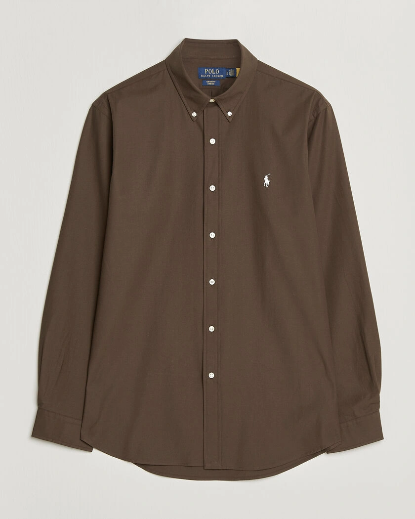 Polo Ralph Lauren Custom Fit Poplin Shirt Nutmeg Brown – Marrón