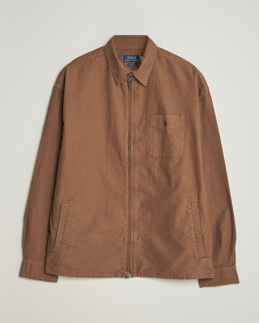 Polo Ralph Lauren Osaca Oxford Zip Overshirt Chestnut – Marrón