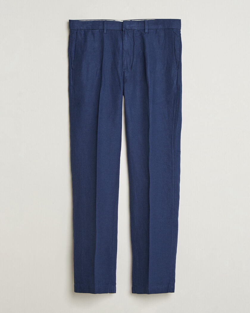 Polo Ralph Lauren Cotton/Linen Houndstooth Pants Newport Navy – Azul