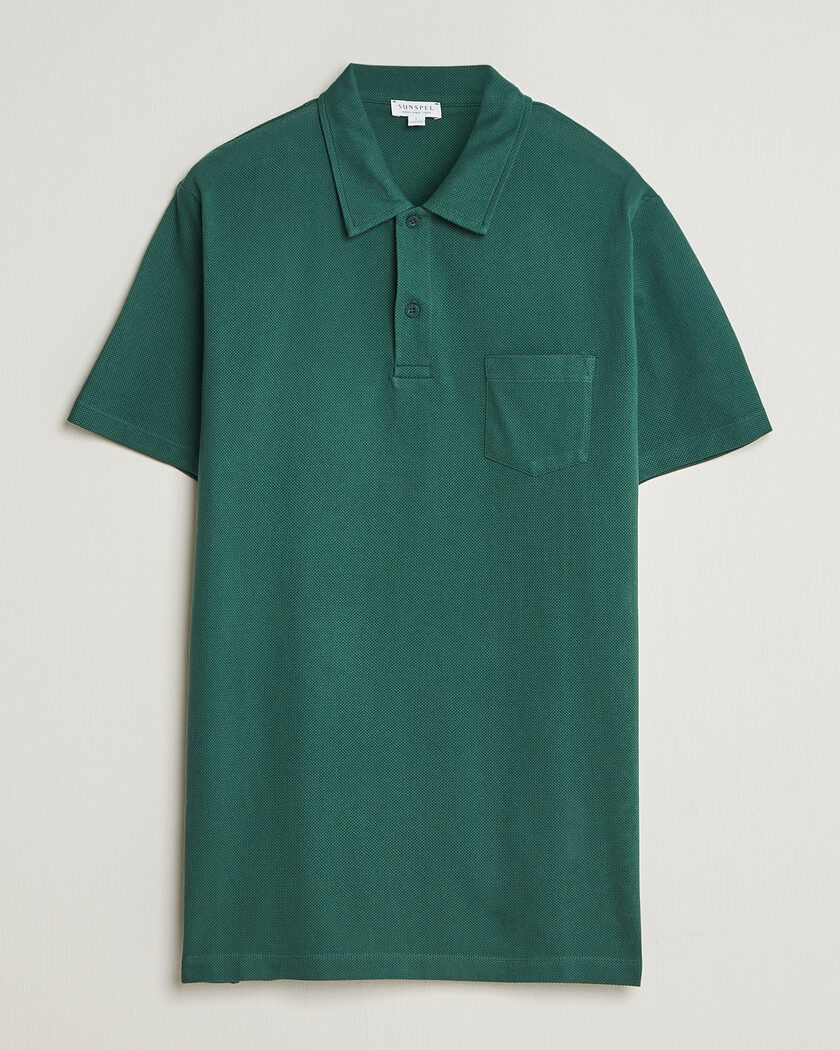 Sunspel Riviera Polo Shirt Forest Green – Verde