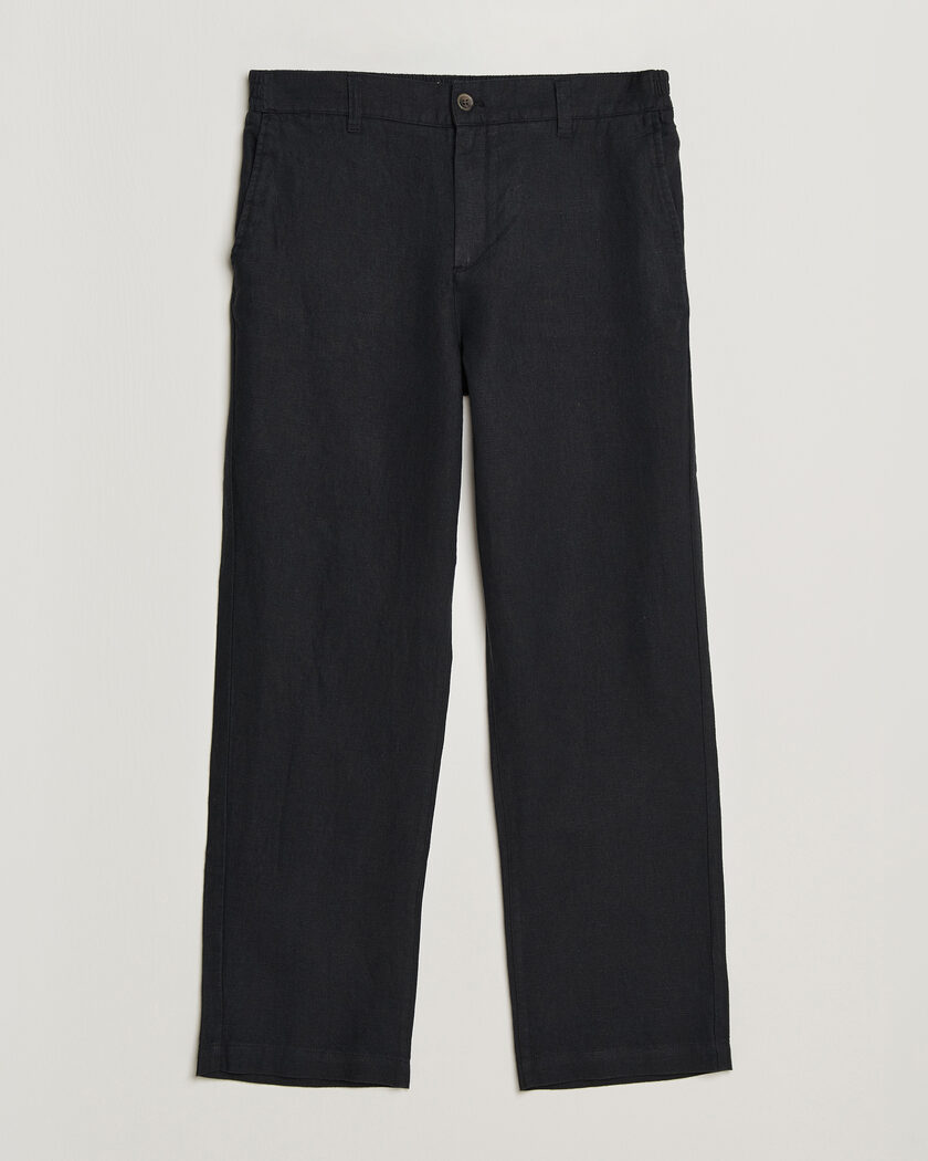 LES DEUX Linen Comfort Suit Pants Black – Negro