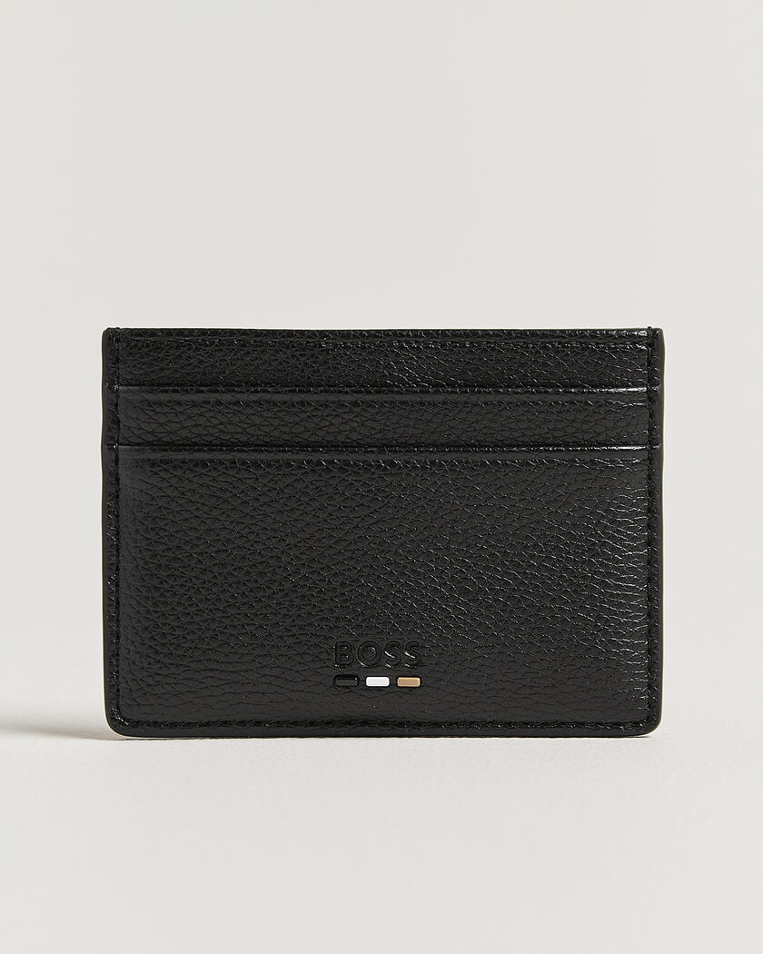 BOSS BLACK Ray Leather Card Holder Black – Negro