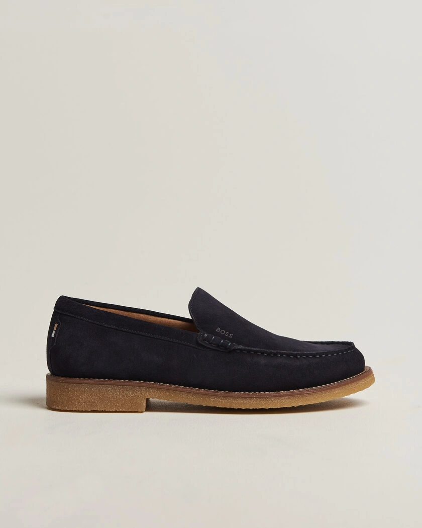 BOSS BLACK Kope Suede Moccasin Dark Blue – Azul