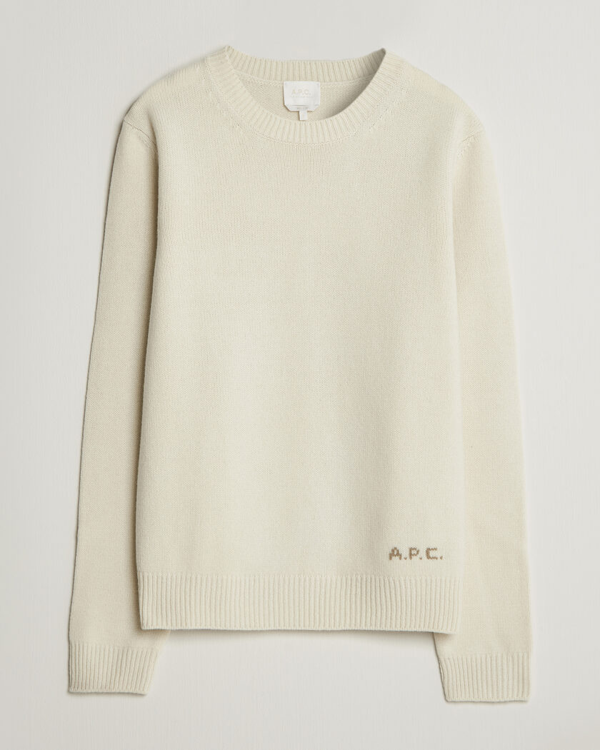 A.P.C. Edmond Wool Knitted Sweater Ecru – Blanco