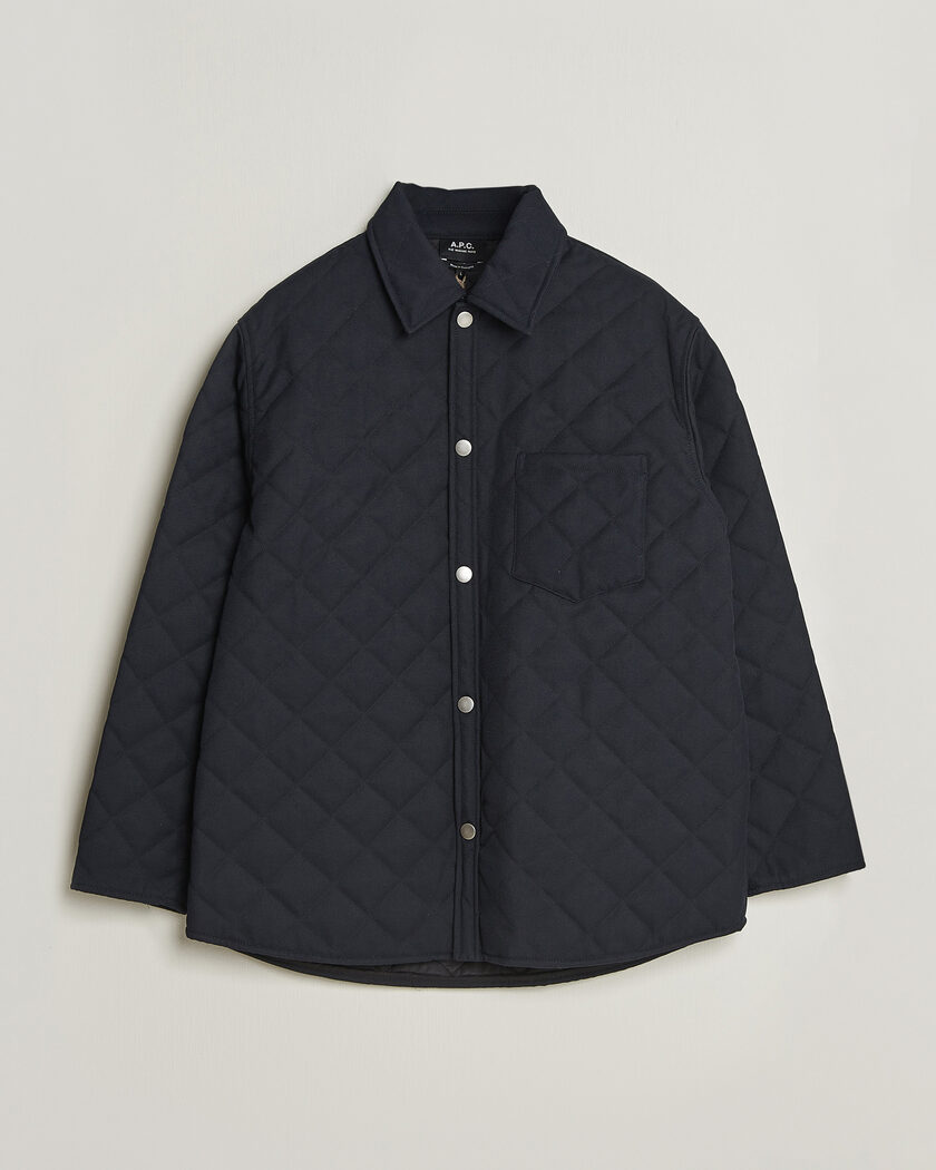 A.P.C. Georges Quilted Jacket Dark Navy – Azul