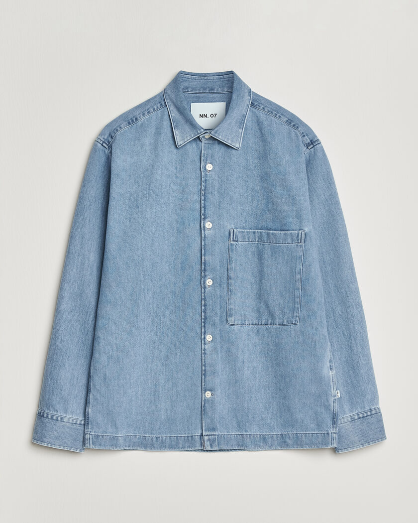 NN07 Freddy Denim Overshirt Light Blue – Azul