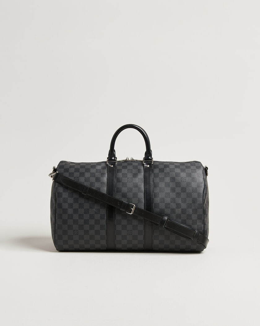 Louis Vuitton Pre-Owned Keepall 45 Bandouliére Damier Graphite – Gris