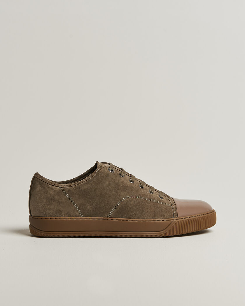 Lanvin DBB1 Patent Cap Toe Sneakers Khaki – Verde