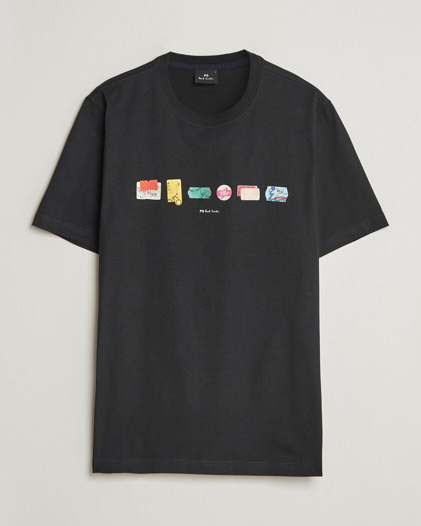 PS Paul Smith In A Row Crew Neck T-Shirt Black – Negro
