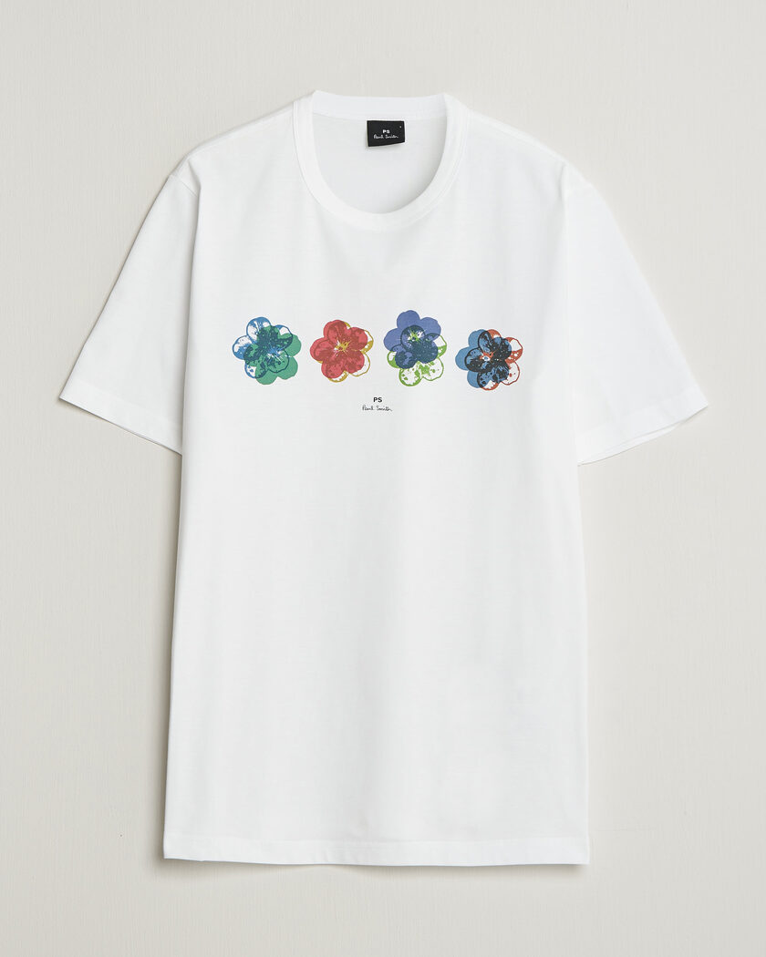 PS Paul Smith Flower Crew Neck T-Shirt White – Blanco