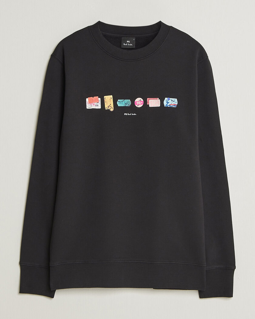PS Paul Smith In A Row Crew Neck Sweatshirt Black – Negro
