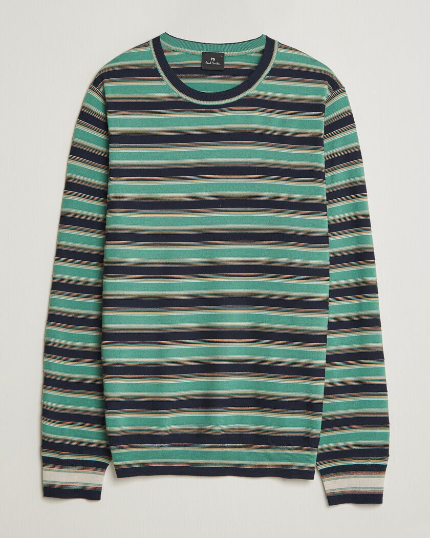 PS Paul Smith Merino Wool Knitted Striped Sweater Green – Multicolor