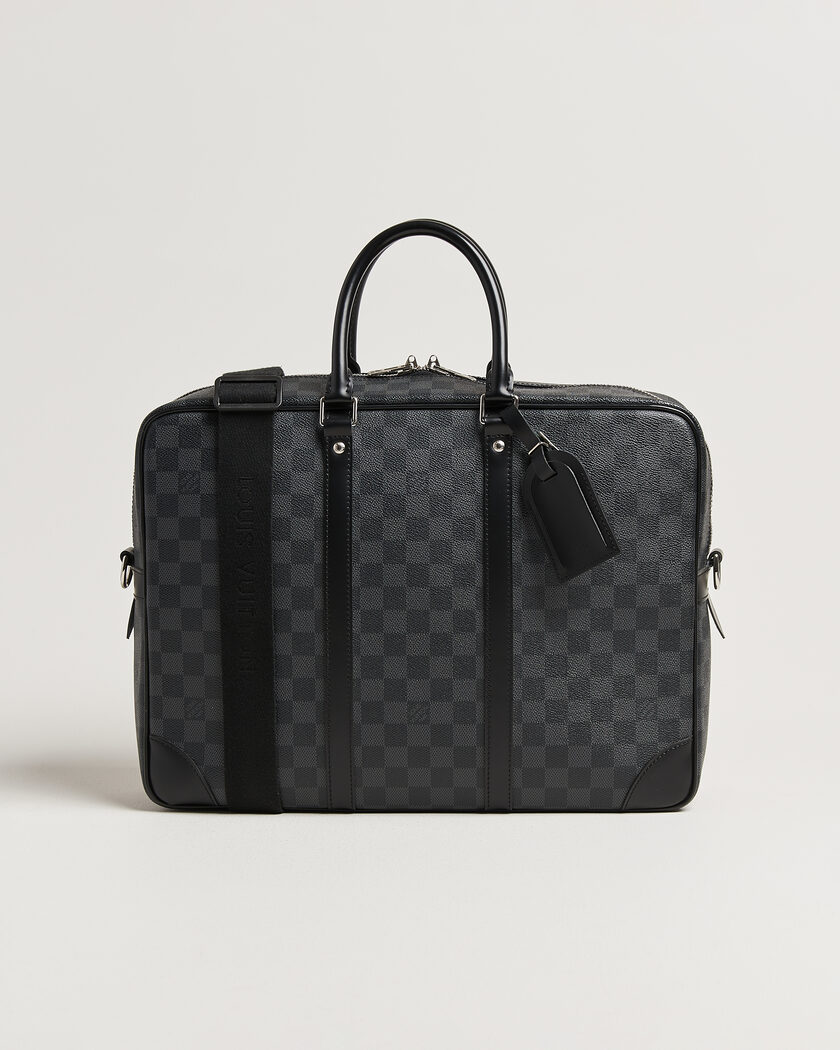 Louis Vuitton Pre-Owned Porte Documents Voyage Damier Graphite – Negro