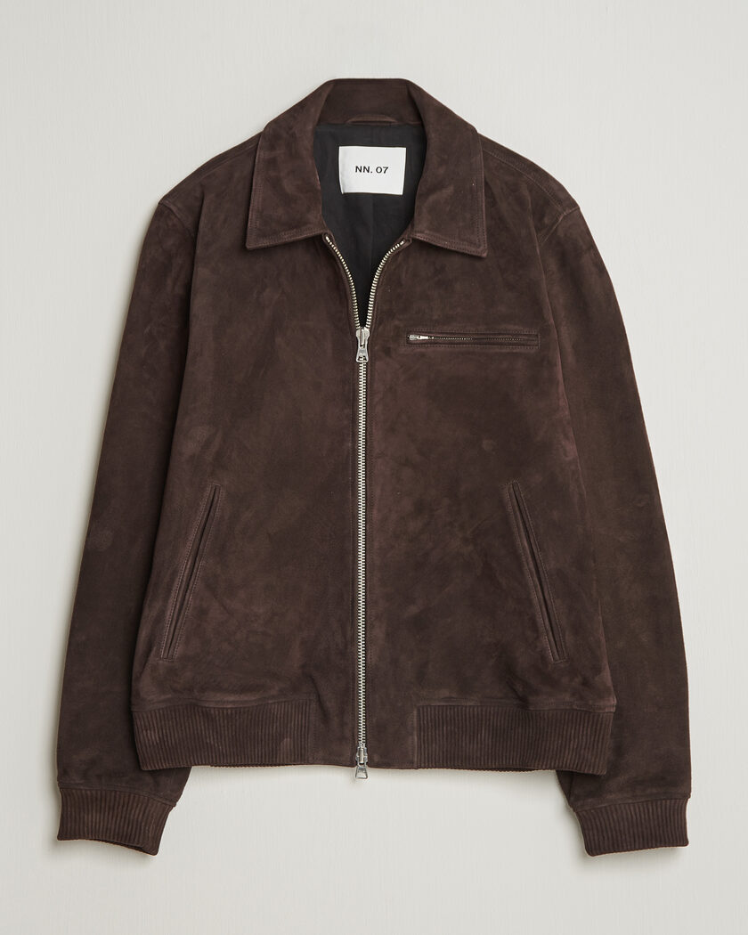 NN07 Owen Suede Jacket Dusky Port – Marrón