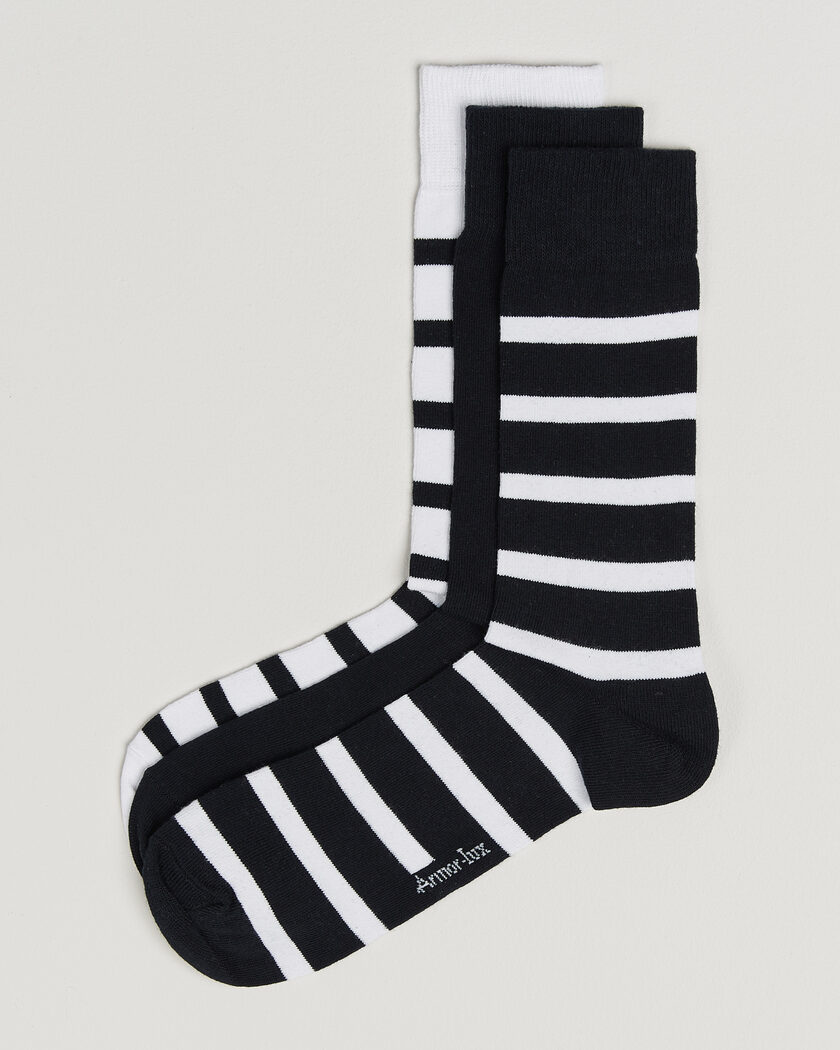 Armor-lux 3-Pack Loer Socks Rich Navy/White – Azul
