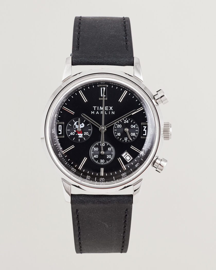 Timex x Peanuts Chrono Cool Joe Leather 40mm Black Dial – Negro