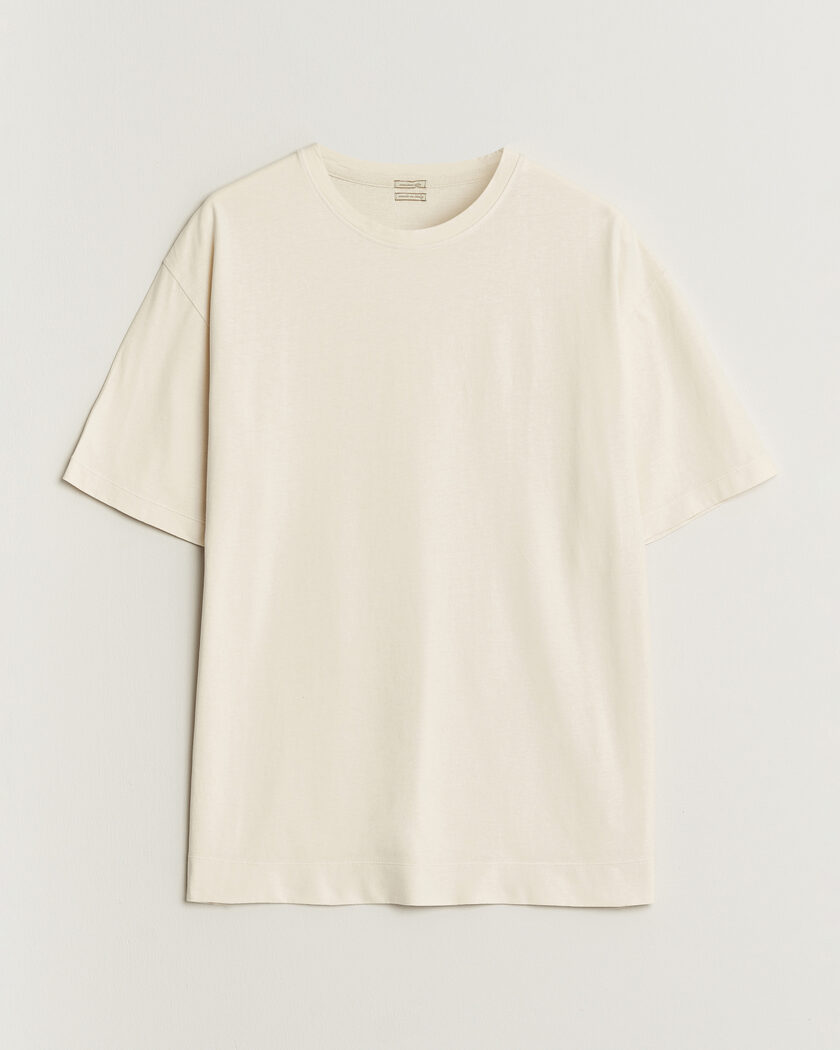 Massimo Alba Nevis Brushed Cotton T-Shirt Soft White – Blanco
