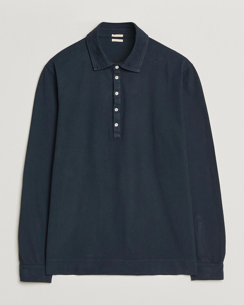 Massimo Alba Raya Long Sleeve Polo Navy – Azul