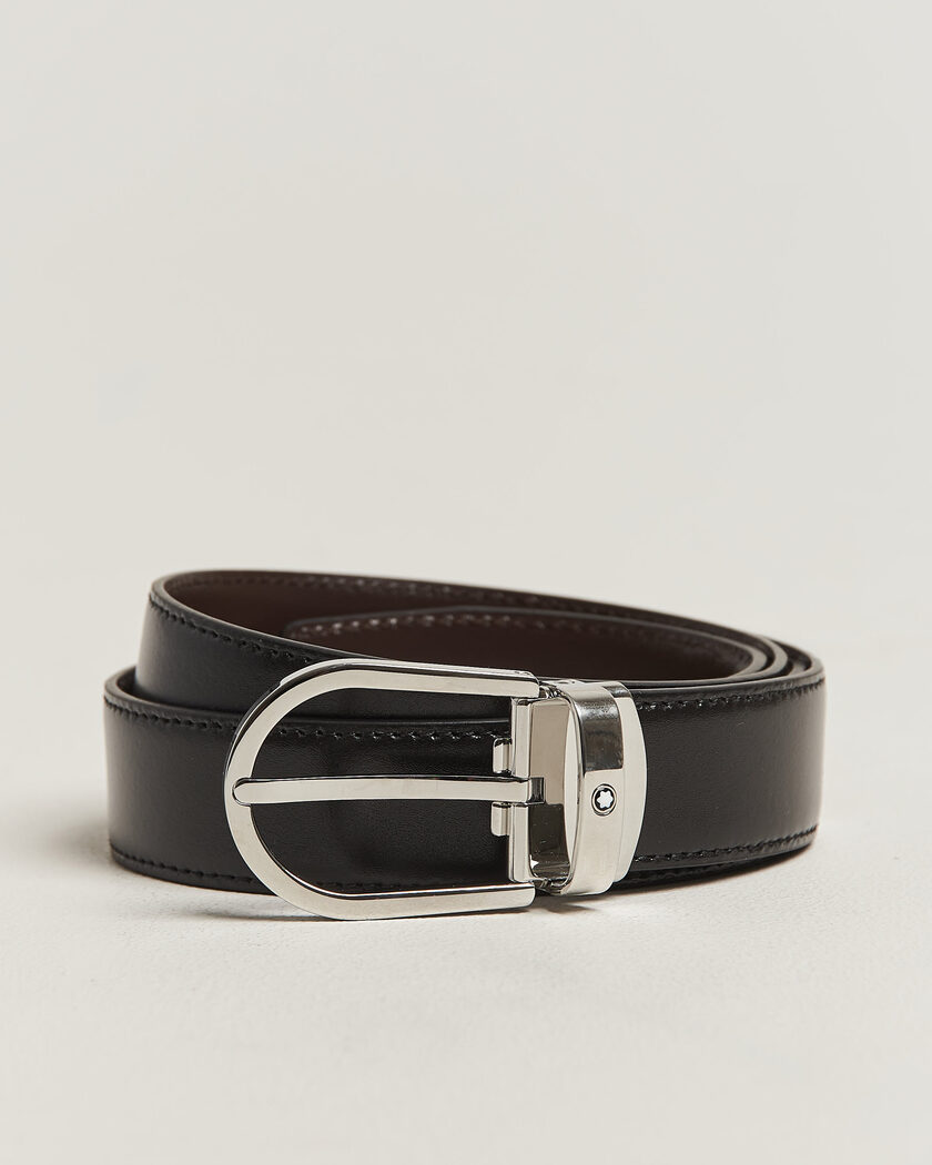  Montblanc Meisterstück Horseshoe 30mm Reversible Belt Black/Brown – Marrón