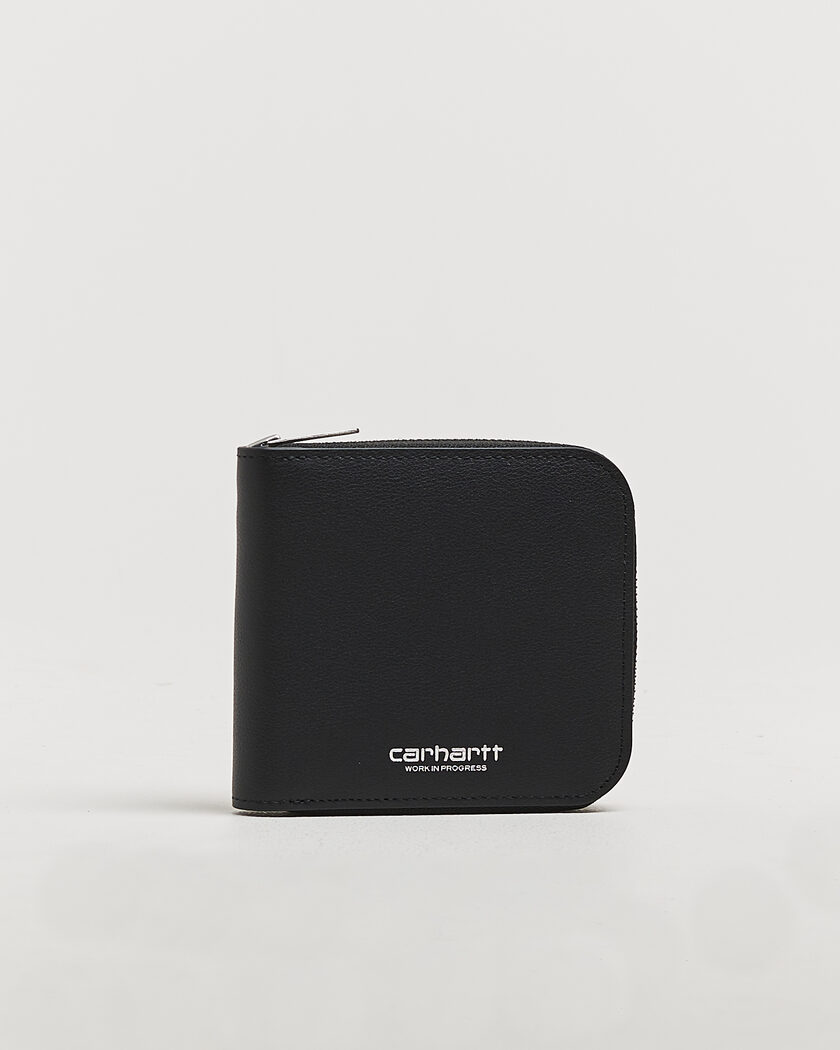 Carhartt WIP Leather Zip Wallet Black – Negro