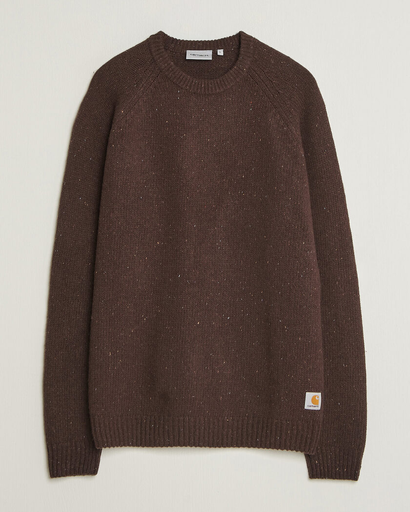Carhartt WIP Anglistic Wool/Cotton Sweater Tobacco – Marrón