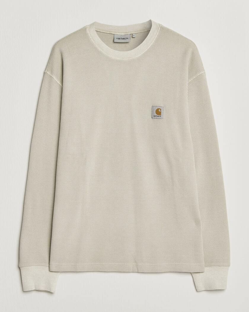 Carhartt WIP Long Sleeve Waffle T-Shirt Fleur De Sel – Blanco