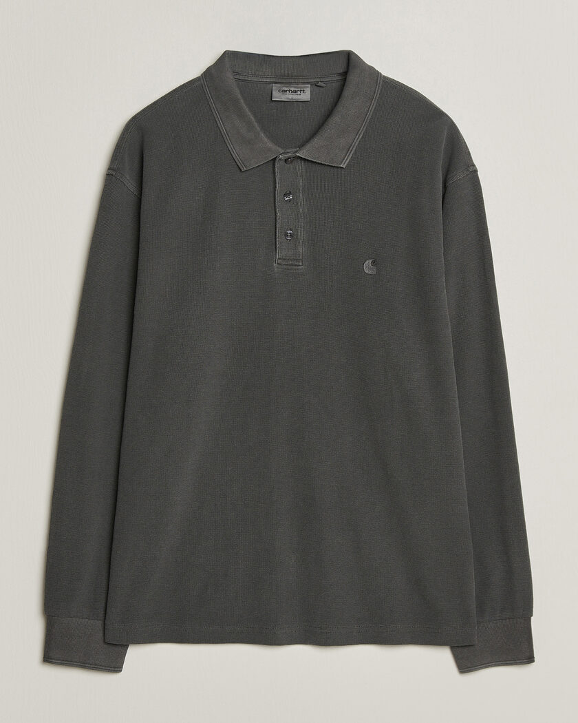 Carhartt WIP Long Sleeve Waffle Rugby Shirt Black – Negro