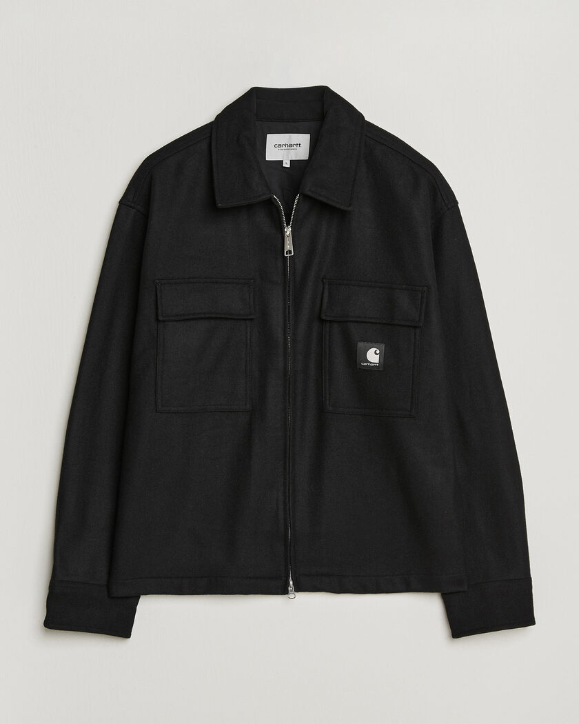 Carhartt WIP Atoka Wool Zip Shirt Jacket Black – Negro